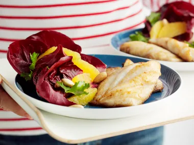 Pan-Fried Fish with Raddicchio and Orange Salad