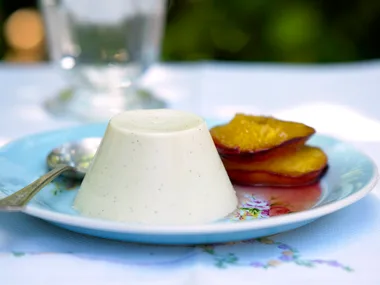 Panna Cotta and Roasted Nectarines