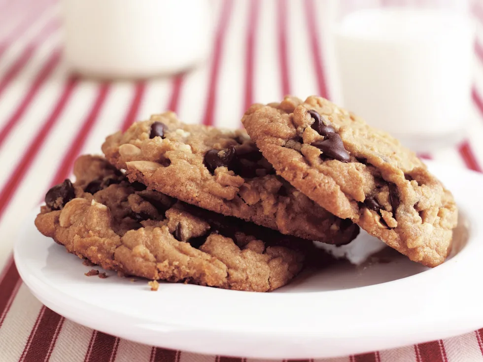 Peanut butter choc chunk cookies