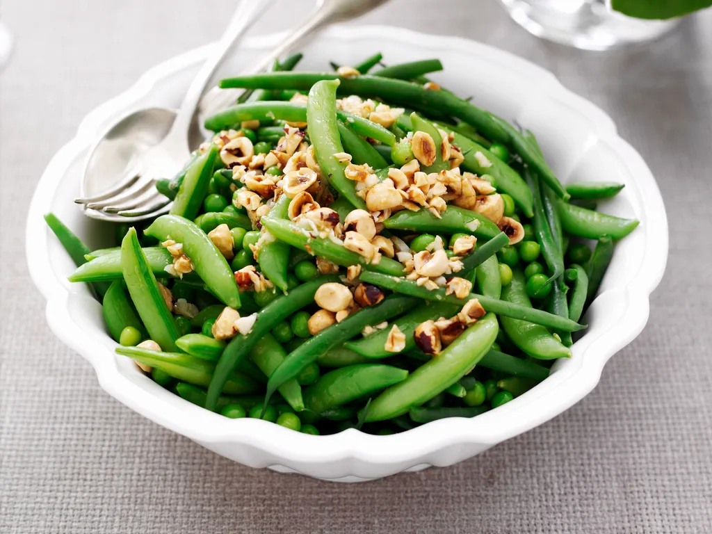 Peas and Beans with Hazelnuts