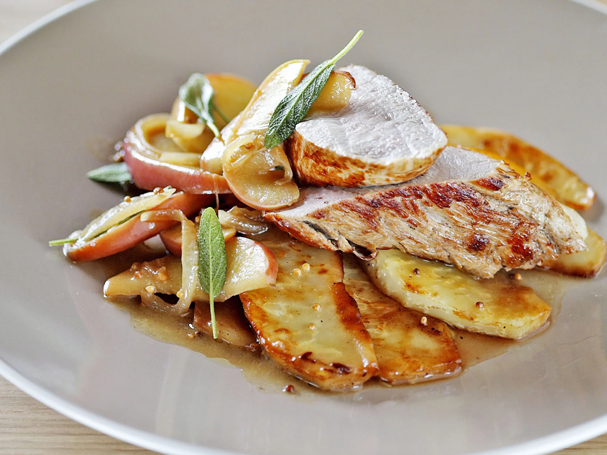 Pork with Celeriac and Apple