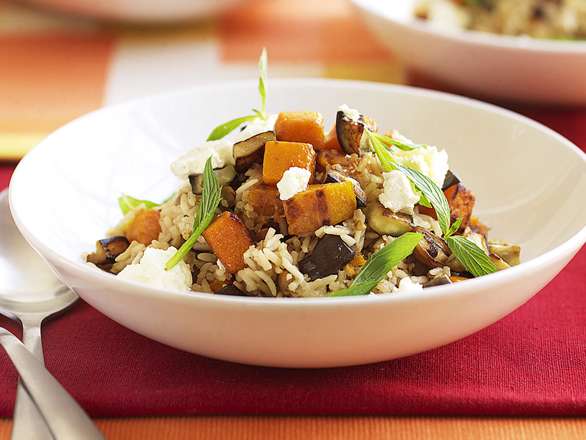 PUMPKIN AND LENTIL PILAF