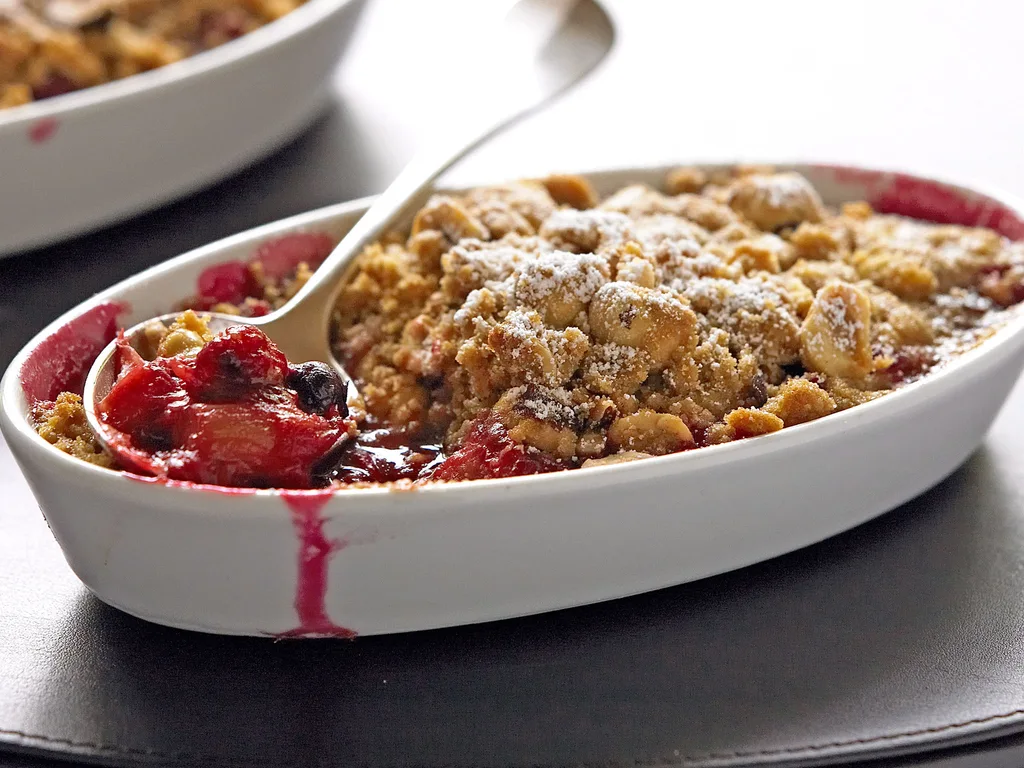 Rhubarb and Berry Crumbles