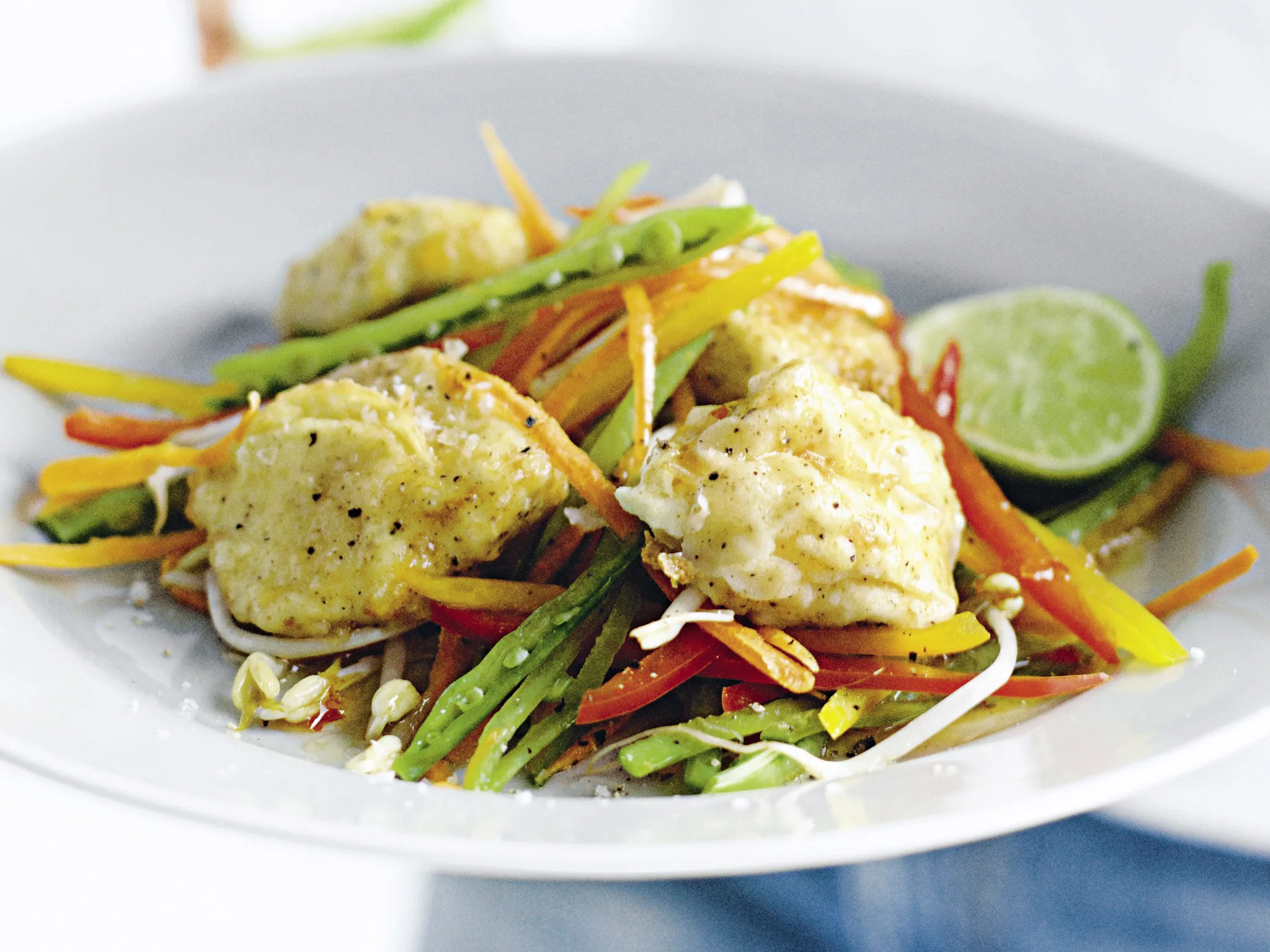 Salt and Pepper Tofu with Chilli Lime Dressing