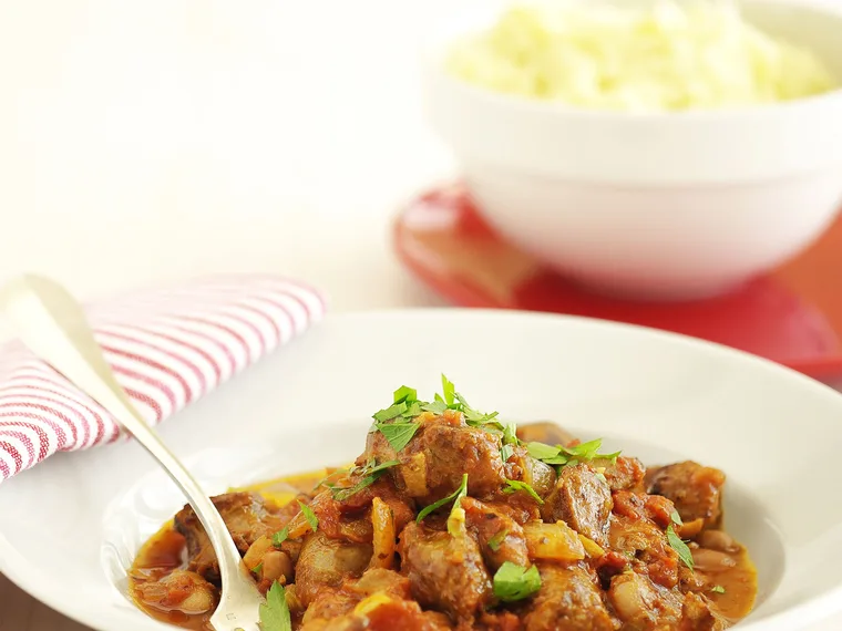 Sausages with Borlotti Beans and Mash