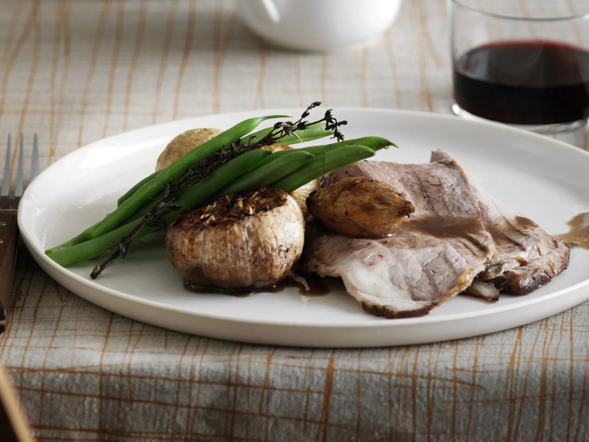 Slow Roast Beef and Garlic with Mustard Cream