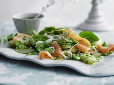 Smoked Salmon and potato salad with herb vinaigrette