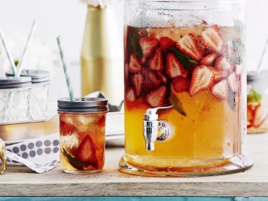 Strawberry and elderflower mocktail