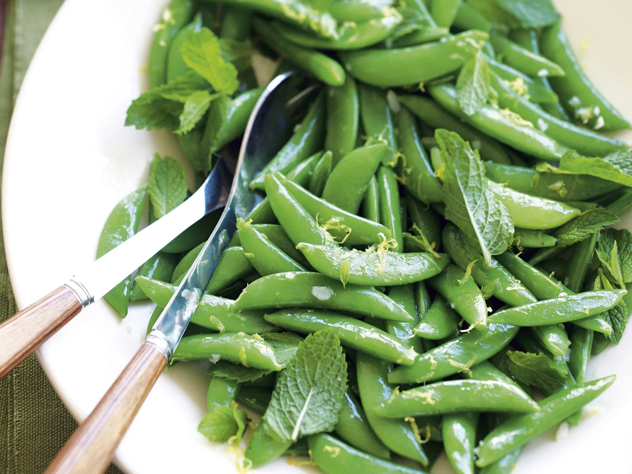 Sugar Snap Peas with Lemon and Mint