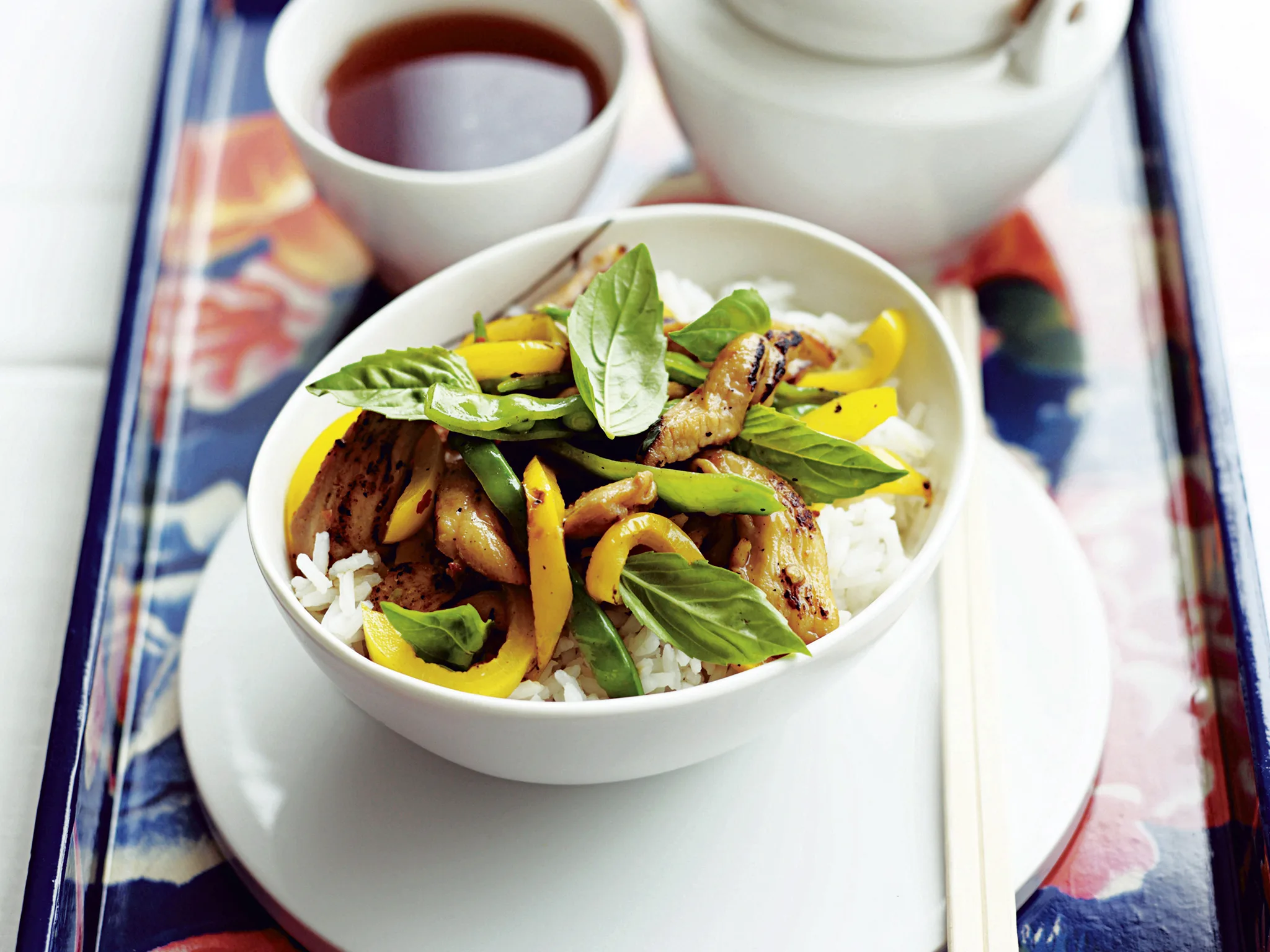 Thai Basil, Chicken and Snow Pea Stir-Fry