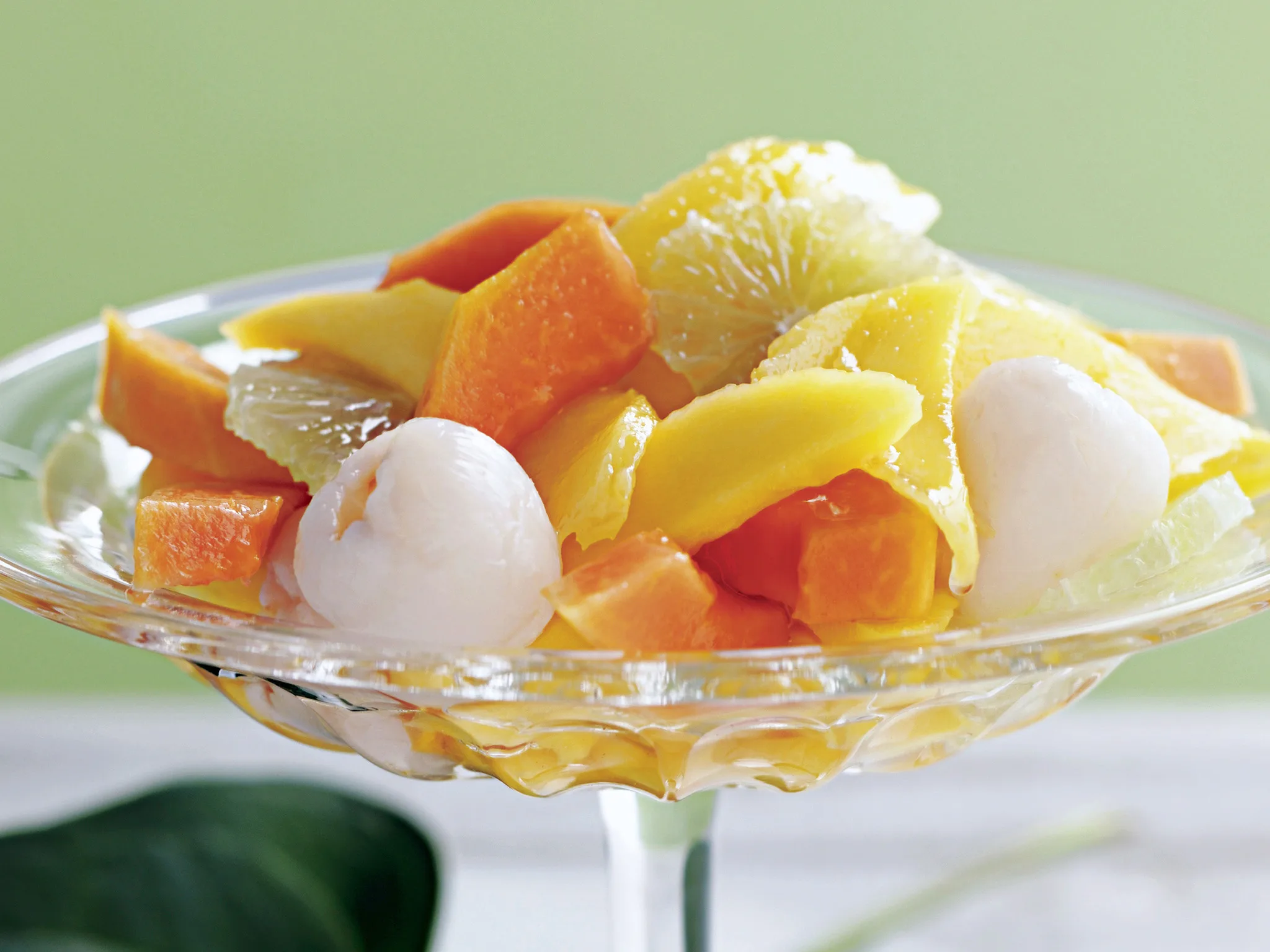 Tropical Fruit Salad with Lime Syrup