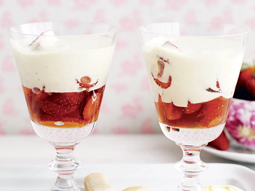 Warm Strawberries with Balsamic Zabaglione
