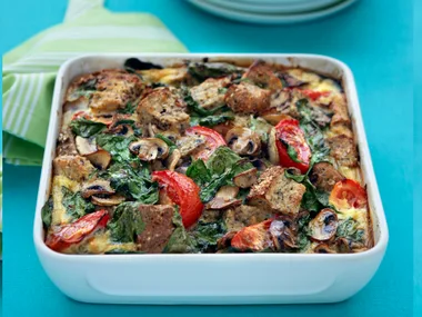 Mushroom and Spinach Bread Baked