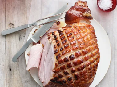 Honey and orange glazed ham