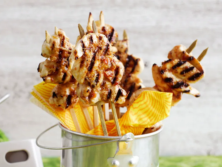 sweet chilli chicken skewers