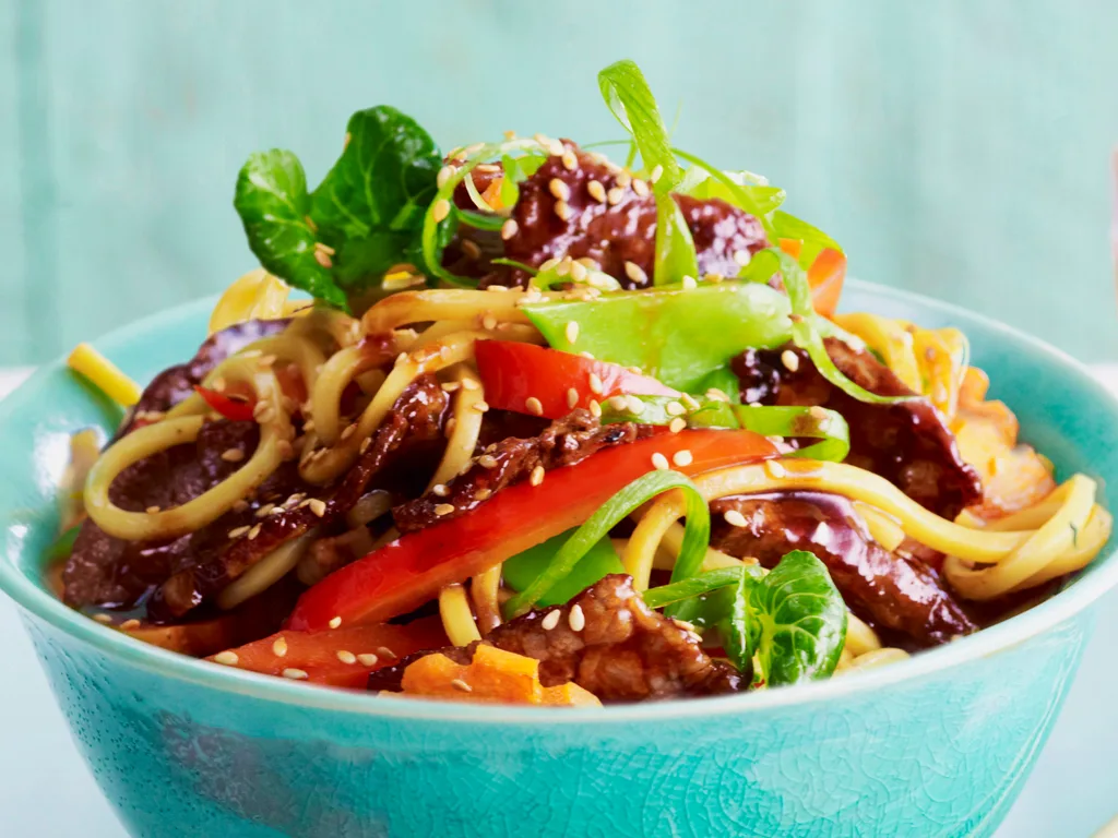 Sizzling sesame beef stir-fry