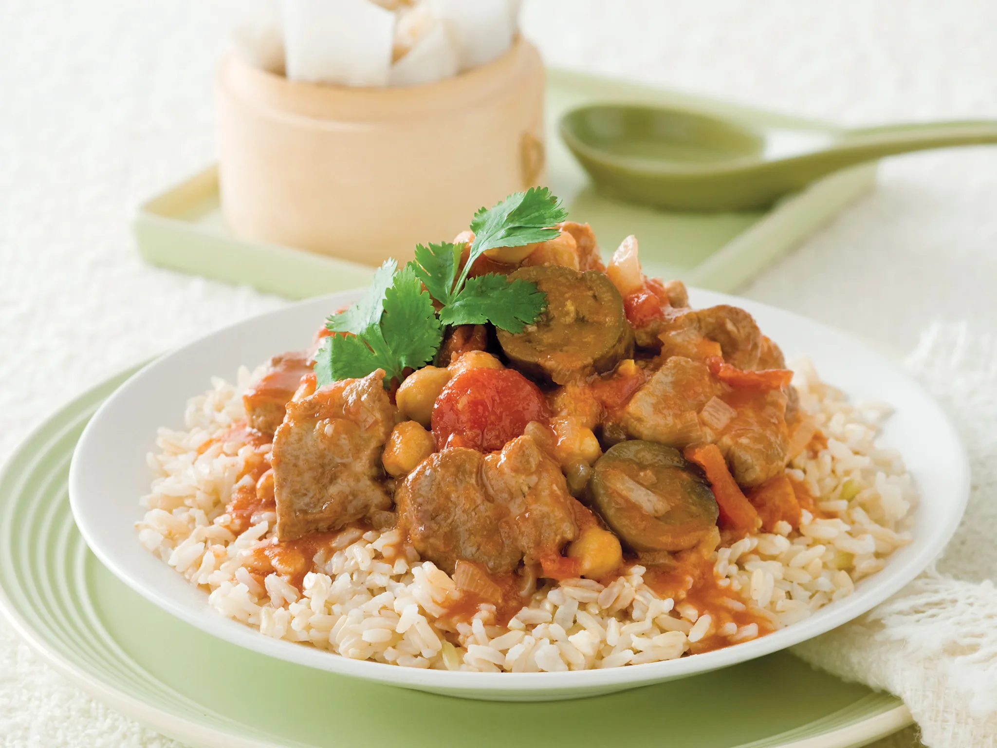Pork, Chickpea and Tomato Curry