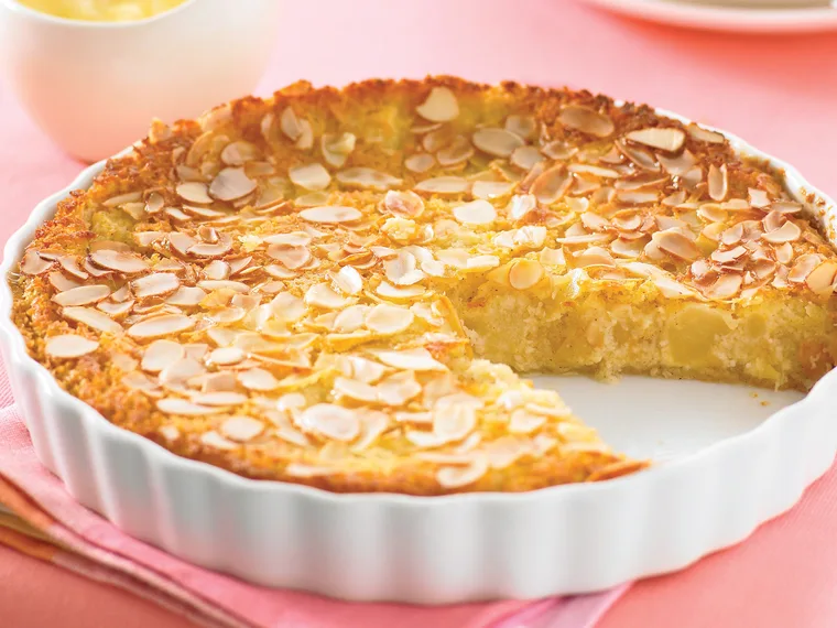 Pear and almond impossible pie