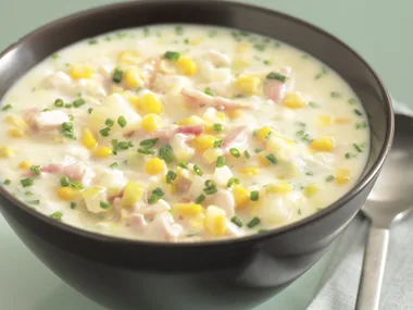 Creamy chicken and corn chowder