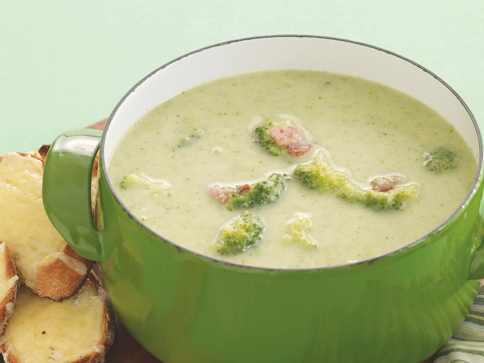 Bacon and broccoli soup