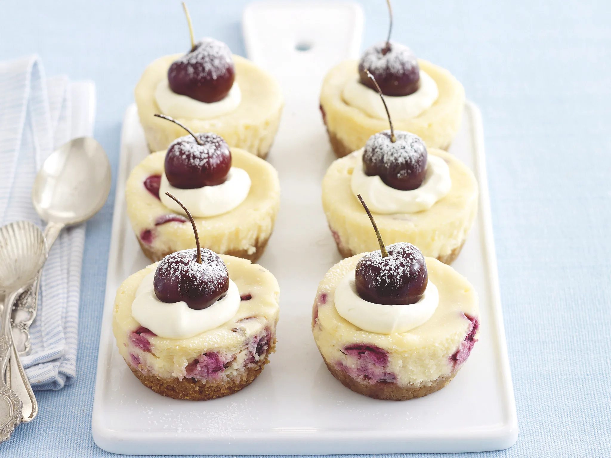 Cherry cheesecakes