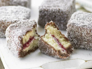 Jam and Cream filled Lamingtons