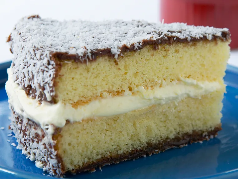Lamington sponge cake
