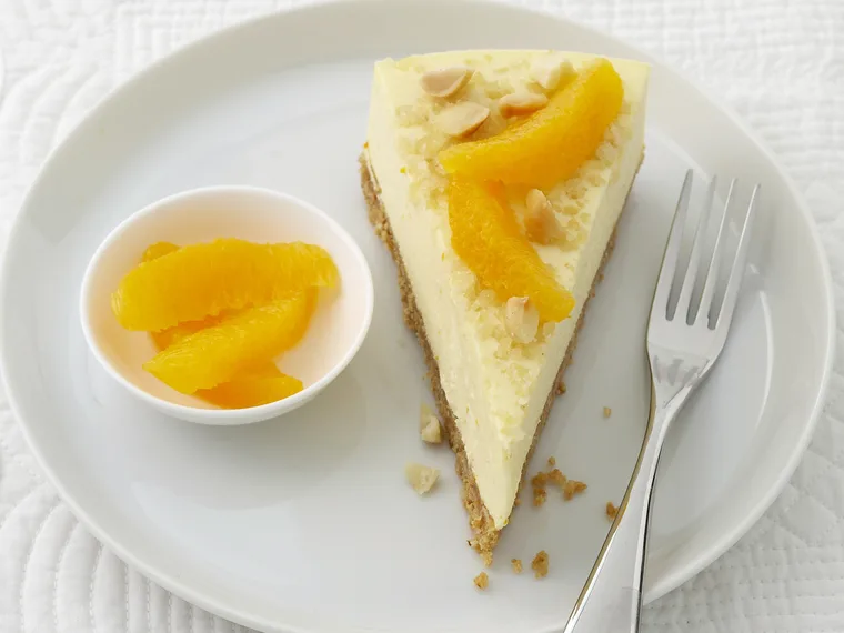 orange and macadamia Cheesecake