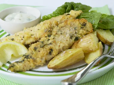 parmesan and herb-crusted flathead