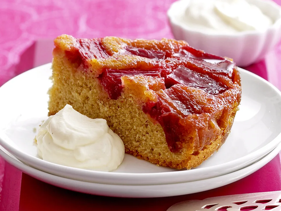 rhubarb upside-down cake