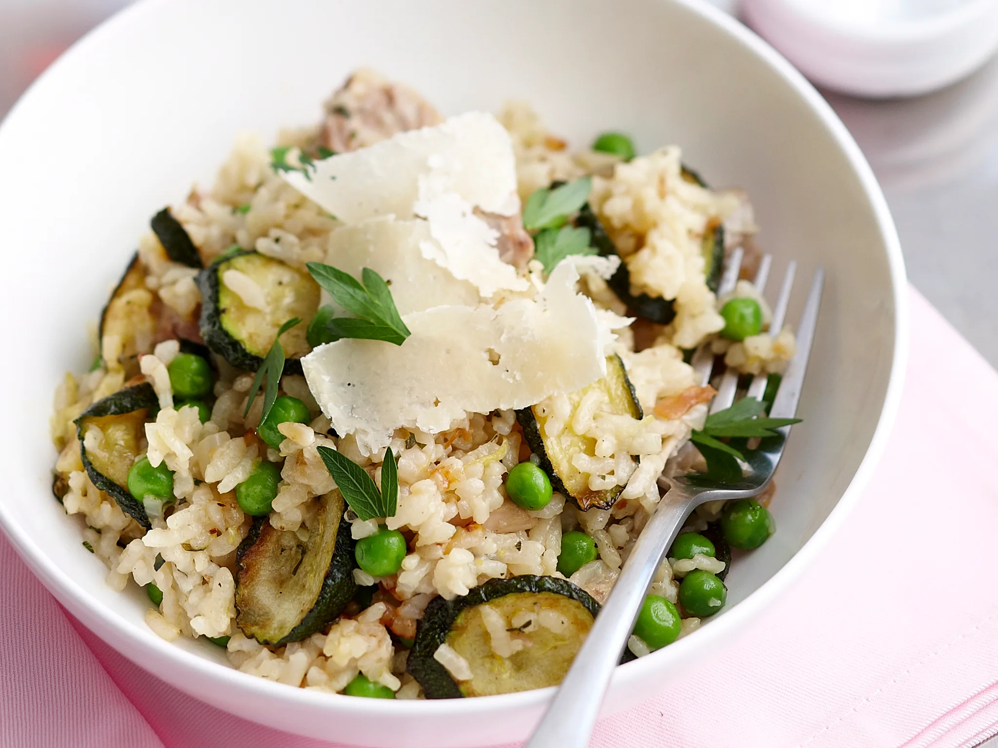 Chicken zucchini risotto