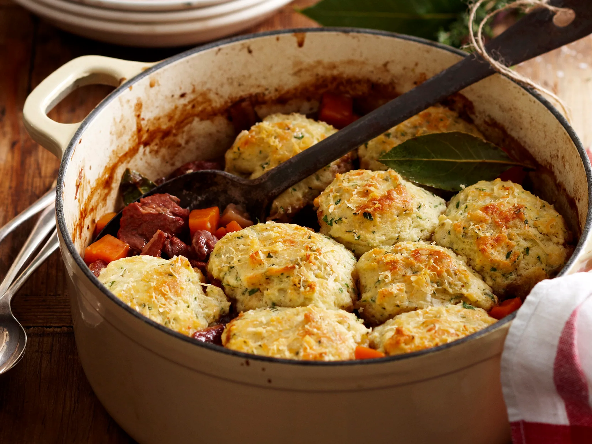 Classic beef stew with dumplings