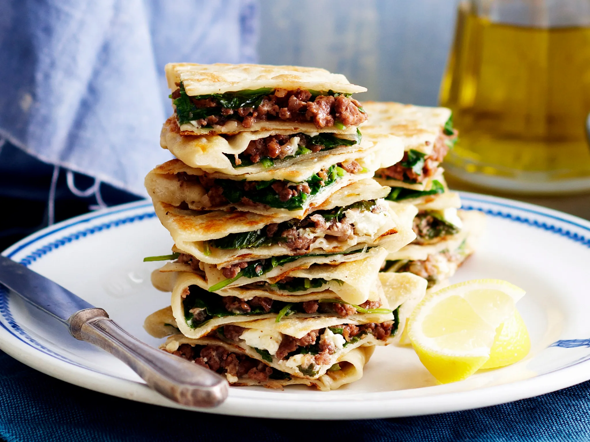 Lamb and spinach gozleme-image