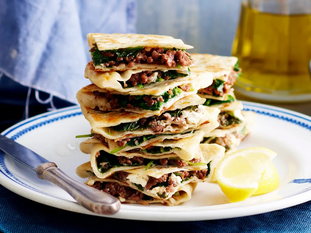 lamb and spinach gozleme