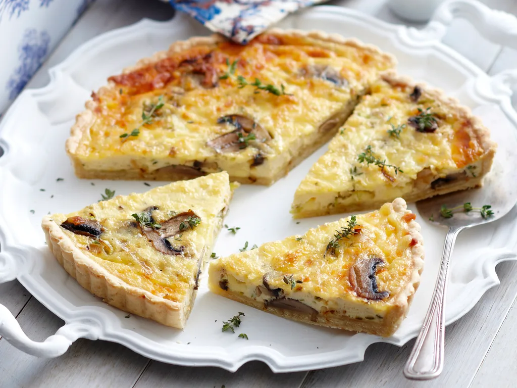 Mushroom quiche