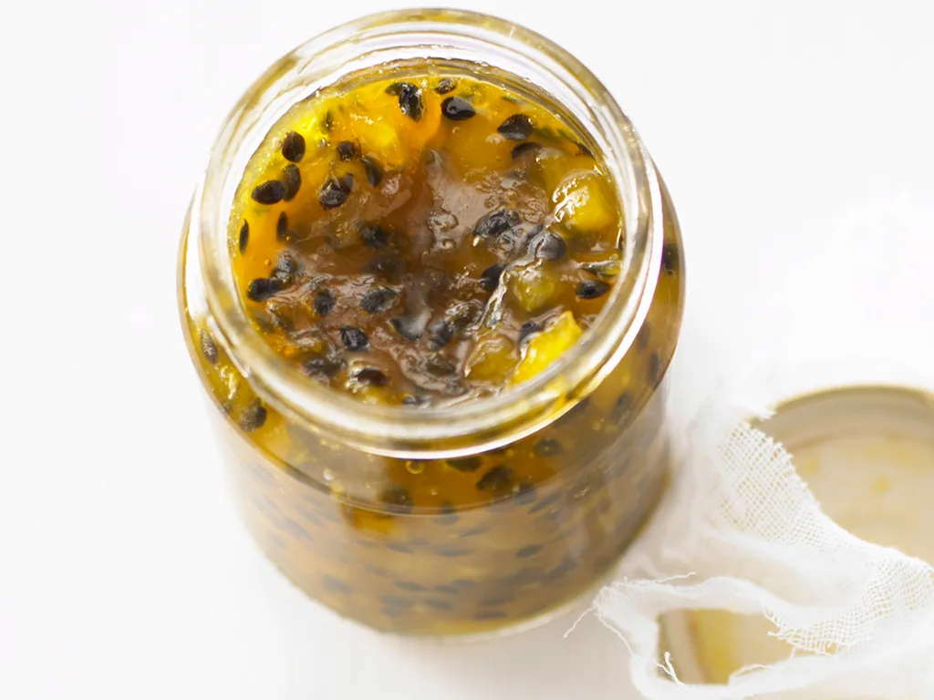 Pineapple and passionfruit jam