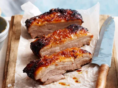 Pork belly with marmalade glaze