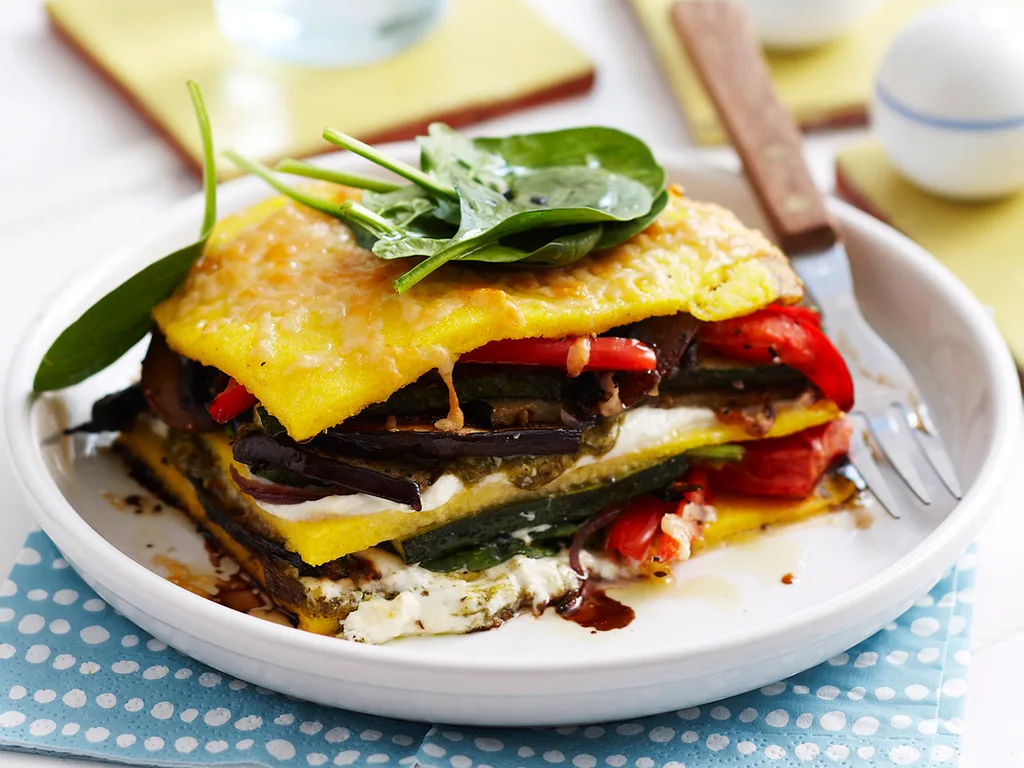 Roast Vegetable Pesto Stacks