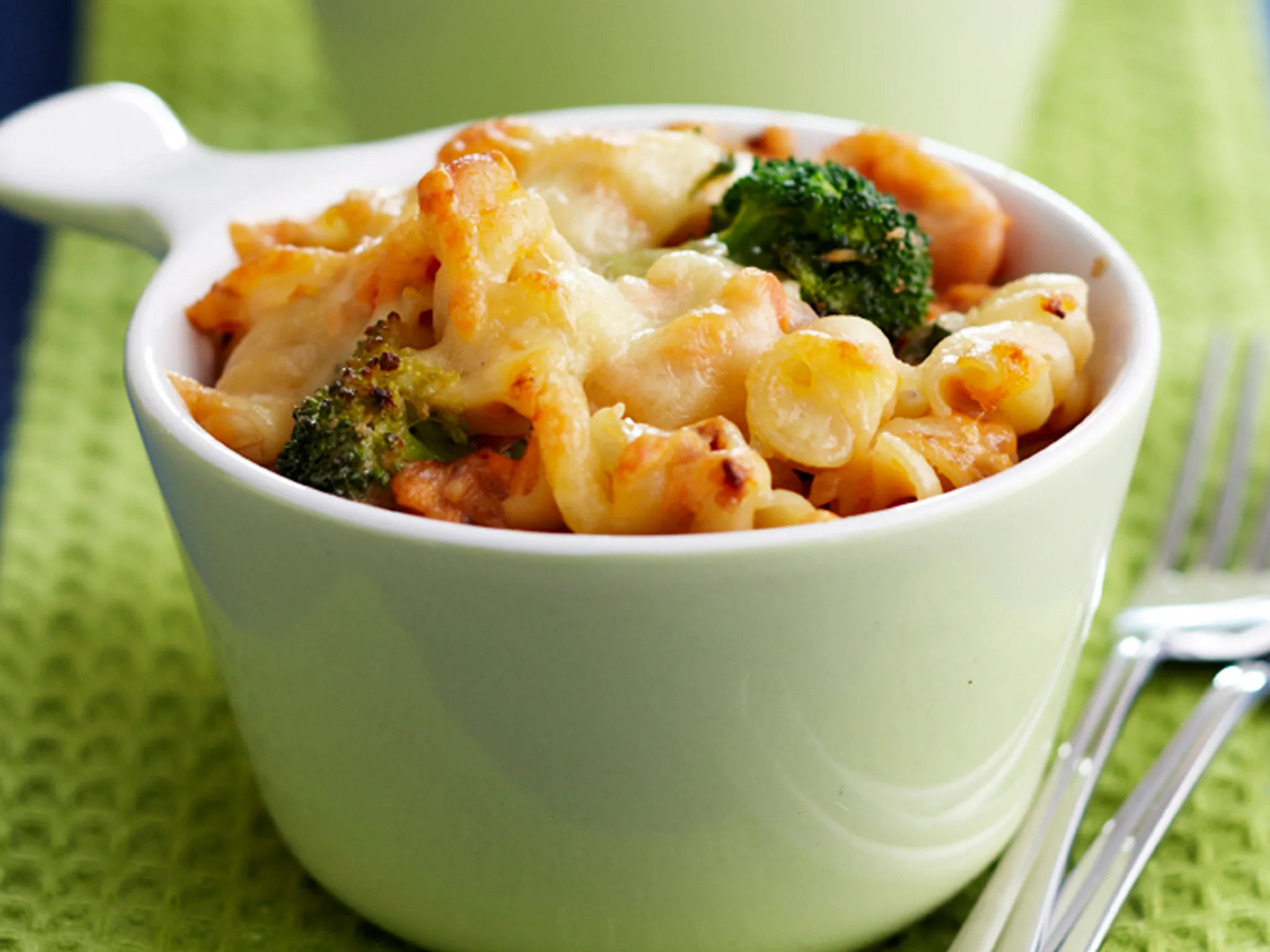 Salmon and broccoli pasta bake