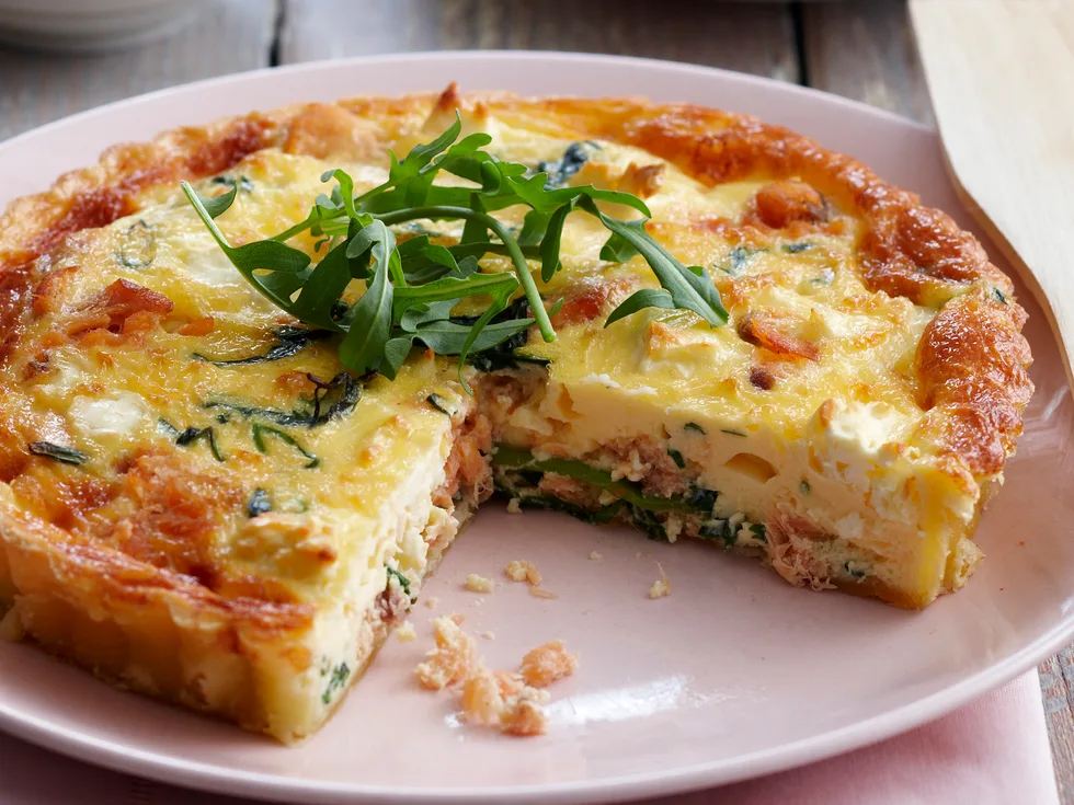 Salmon Rocket Quiche