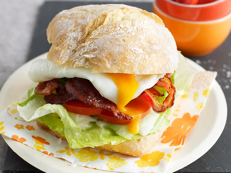 Bacon and egg burger