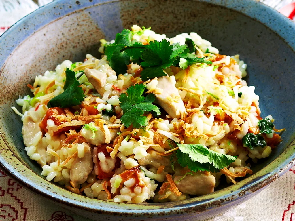 Chicken and coconut risotto