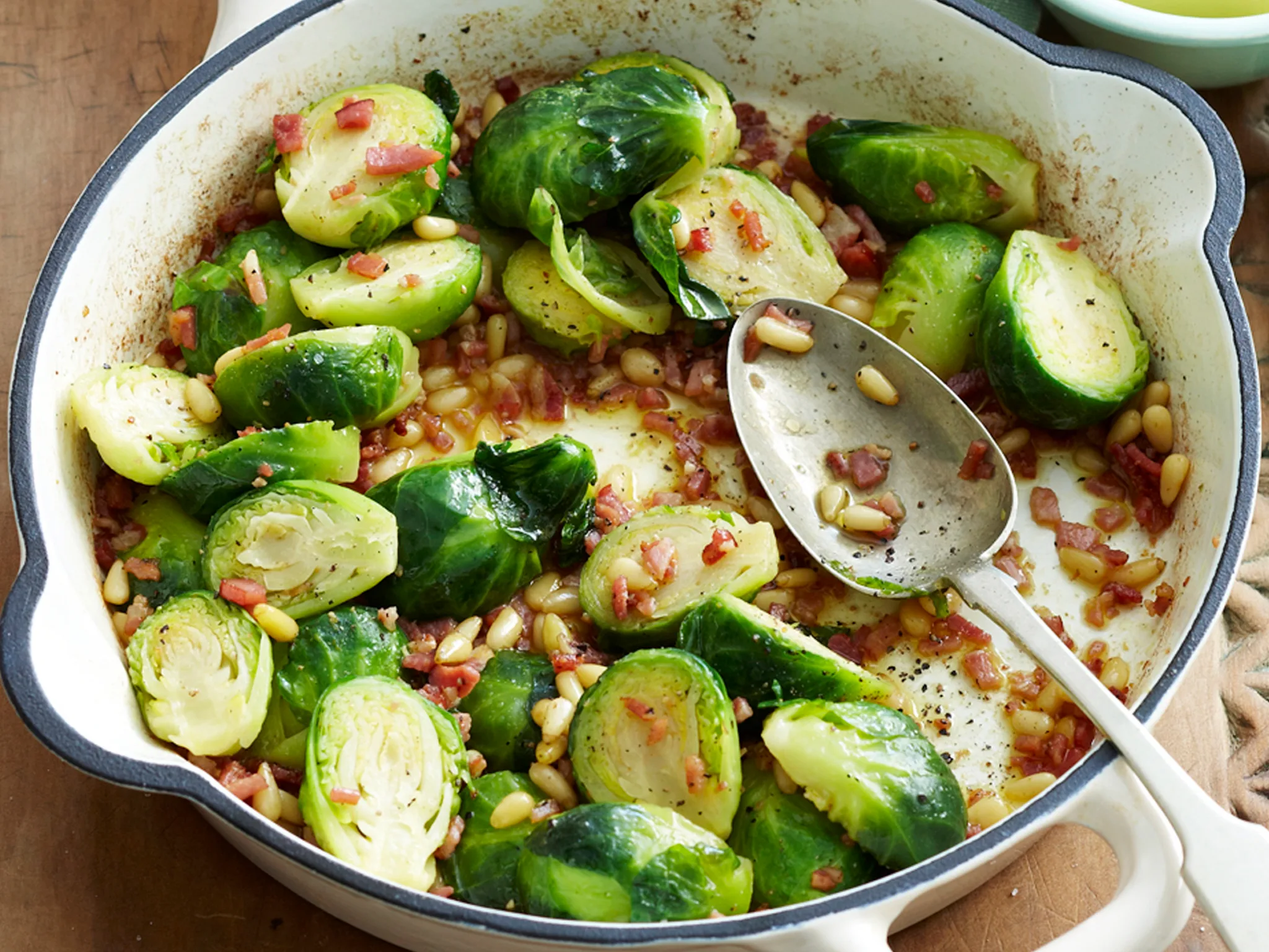 Curried bacon sprouts