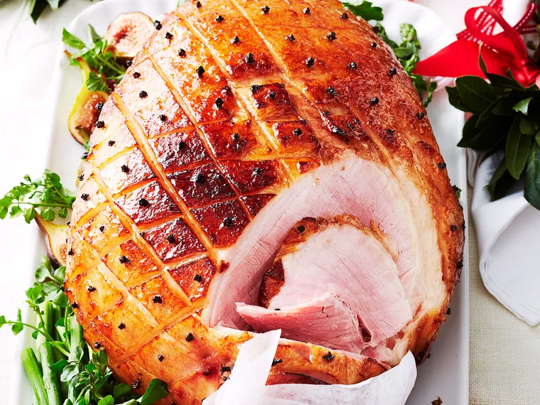 Fig-glazed ham