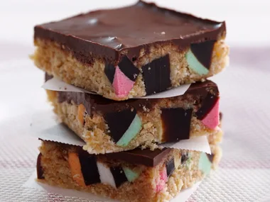 Liquorice allsorts slice