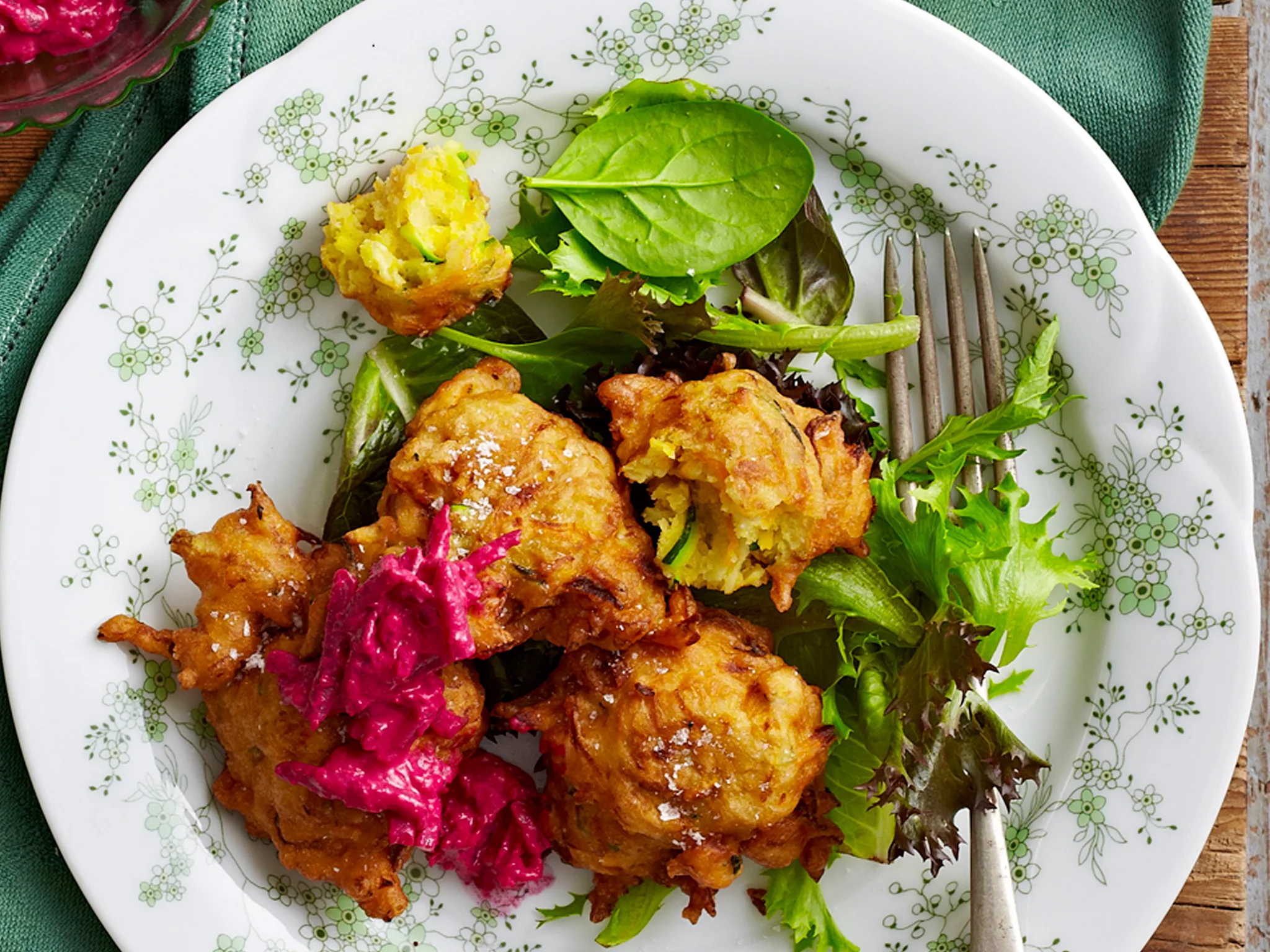 Pumpkin and zucchini fritters