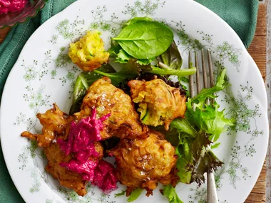 Pumpkin and zucchini fritters