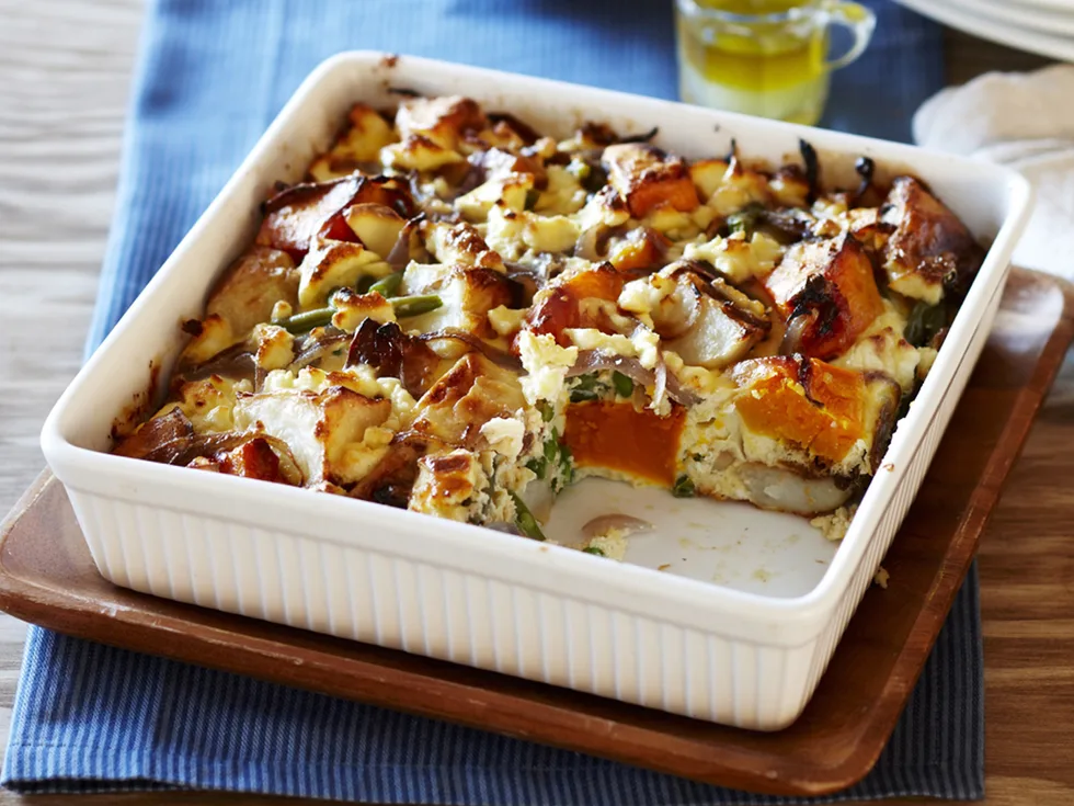 Roast potato and pumpkin frittata