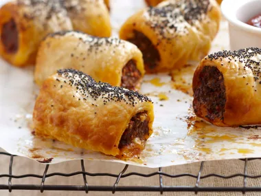 Spiced lamb sausage rolls
