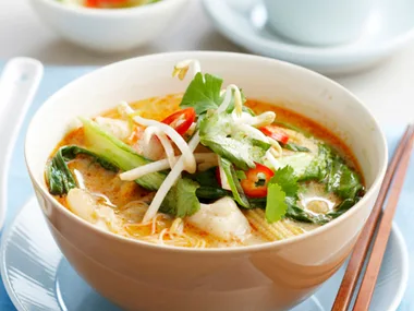 Spicy coconut fish soup